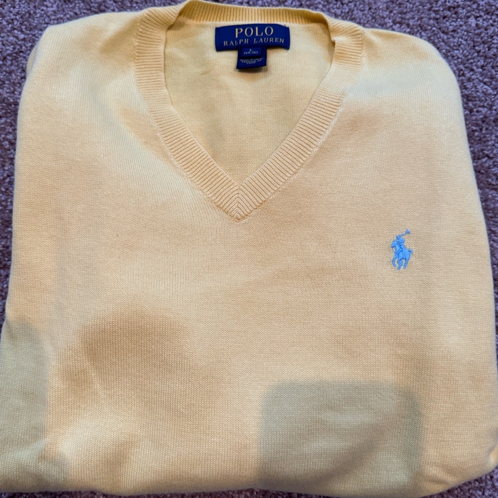 NWOT - Polo Ralph Lauren Lightweight V Neck Sweater Size Youth Large